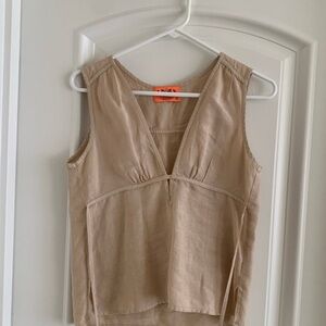Juicy Couture Beige Sleeveless Blouse